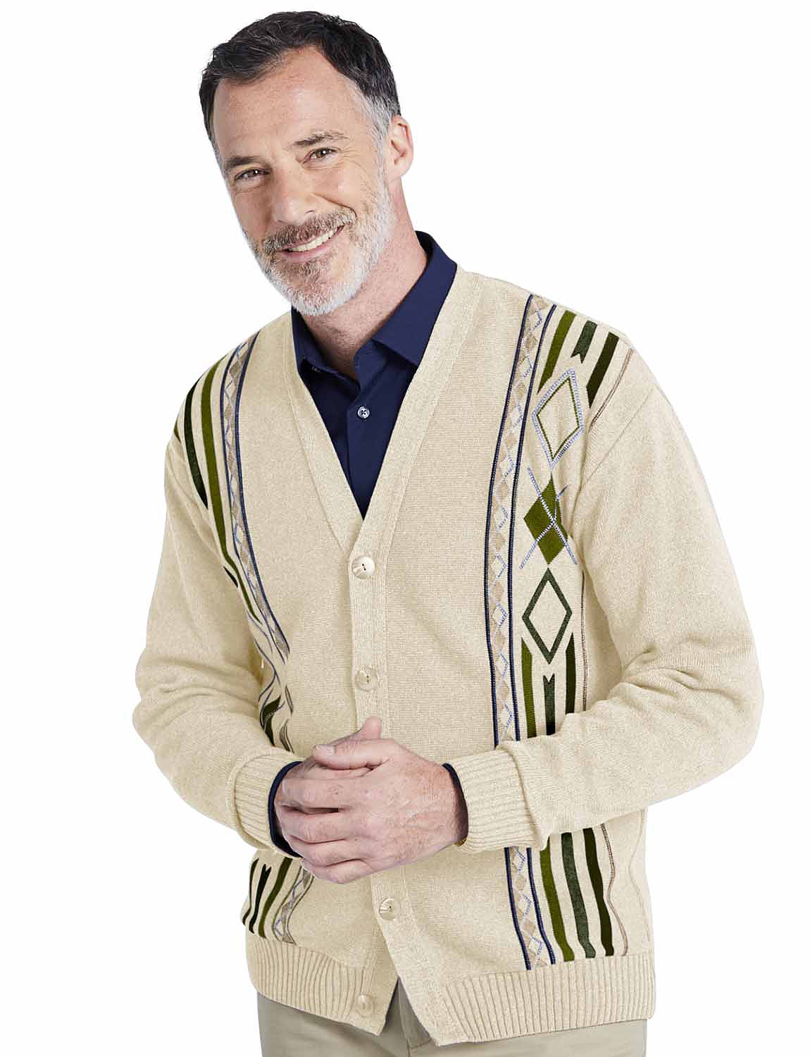 Mens Tootal Contrast Jacquard Cardigan Chums