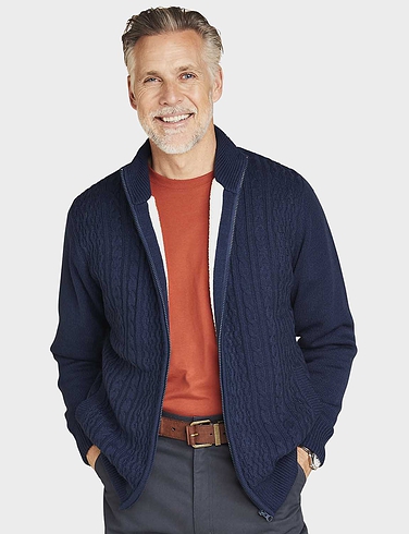 Pegasus Sherpa Lined Cable Zipped Jacket