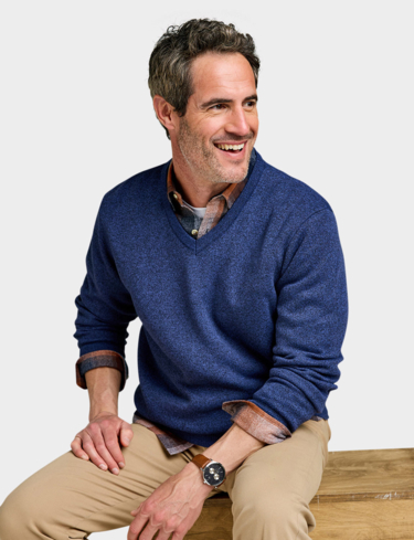 Pegasus Fleece Lined V Neck Jumper