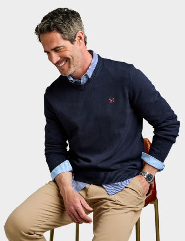 Crew Clothing Organic Cotton V Neck Jumper