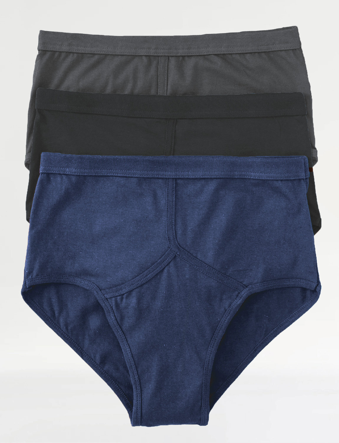 Pack Of 3 Plain High Rise Briefs Chums