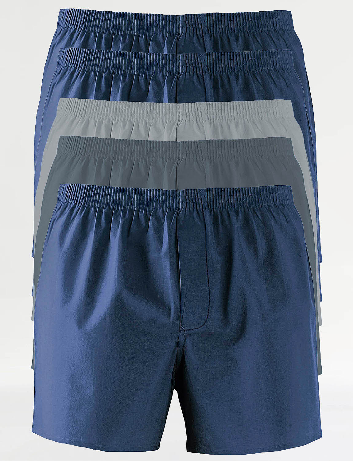 Pack Of 5 High Rise Plain Boxers Chums