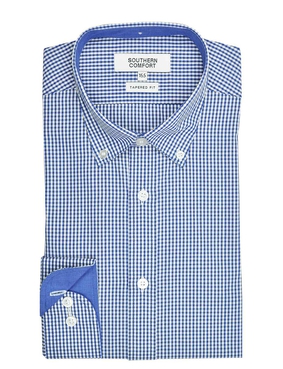 Southern Comfort Long Sleeve Check Shirt With Button Down Collar