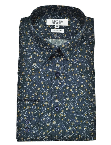 Southern Comfort Long Sleeve Print Shirt - Navy