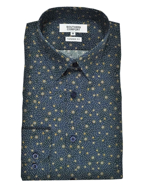 Southern Comfort Long Sleeve Print Shirt - Navy