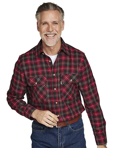 GenericMen Flannel Plaid Long Sleeve Button Down Casual Slim Fit Shirts 18 2XL 