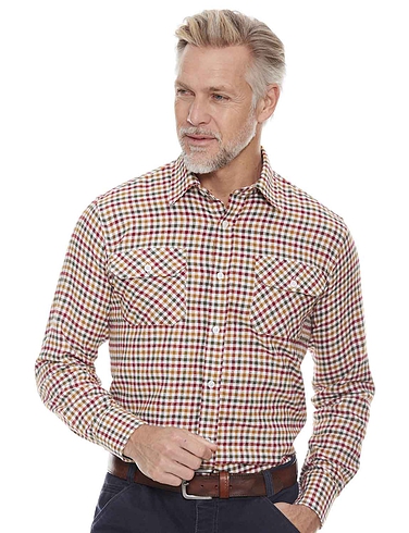 BEESCLOVER Men Stylish Long-Sleeve Plaid Shirt Elegant Blouse Tops for Beer Festival Gift 