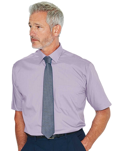 Rael Brook Short Sleeve Shirt And Tie Set Classic Fit