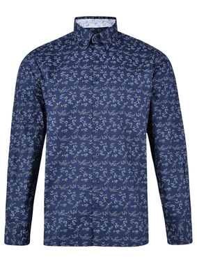 Lizard King Long Sleeve Design Printed Shirt - Navy