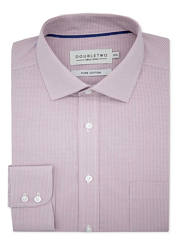 Double Two Long Sleeve Gingham Check Shirt