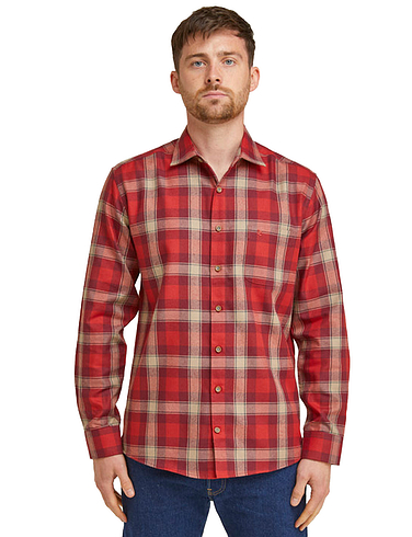 Double Two Long Sleeve Shirt - Rust