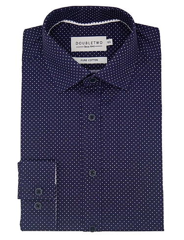  Double Two Spot Print Long Sleeve Shirt