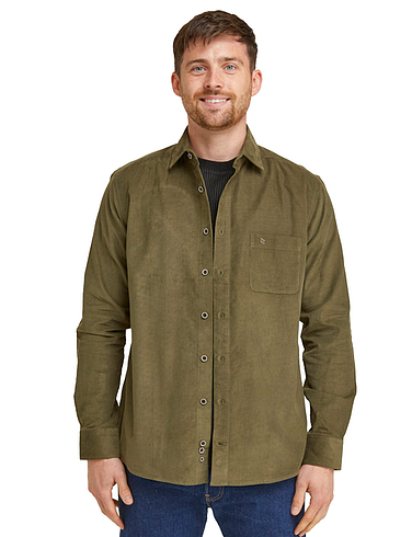 Double Two Corduroy Long Sleeve Shirt - Green