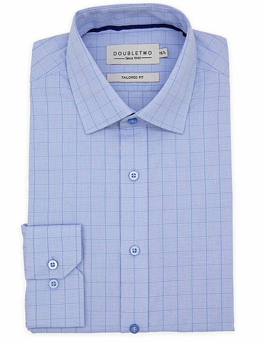 Double Two Gingham Check Long Sleeve Shirt