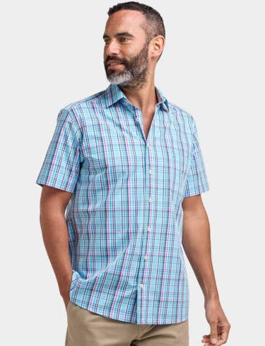 Double Two Short Sleeve Check Shirt