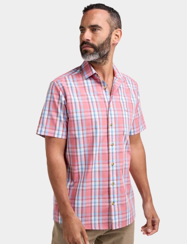 Double Two Short Sleeve Check Shirt