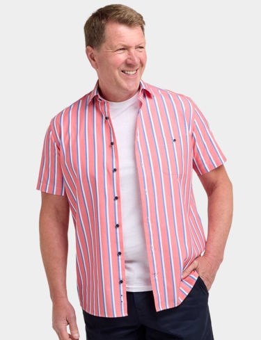 Double Two Short Sleeve Stripe Shirt