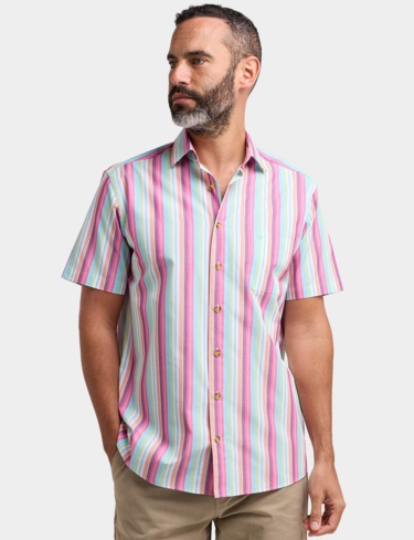 Double Two Stripe Short Sleeve Shirt