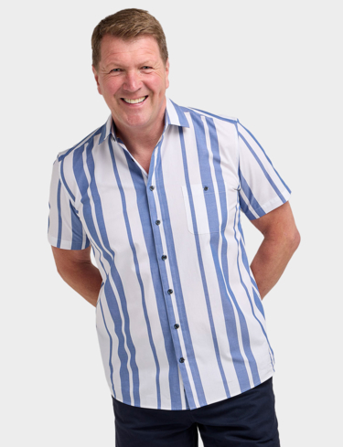 Stripe Double Two Short Sleeve Shirt