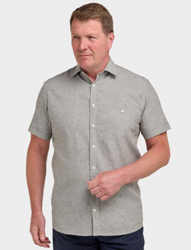 Linen Blend Double Two Shirt