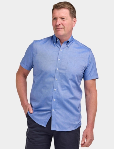 Double Two Short Sleeve Oxford Shirt