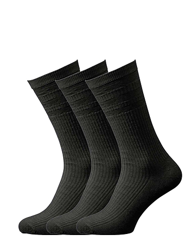 HJ Hall Pack Of 3 Wide Fit Softop Socks