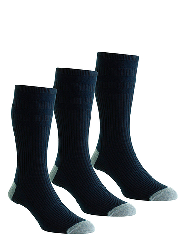 Softop Heel and Toe 3 Pack Socks