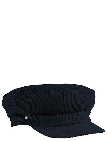 Cord Barge Cap With Elasticated Back
