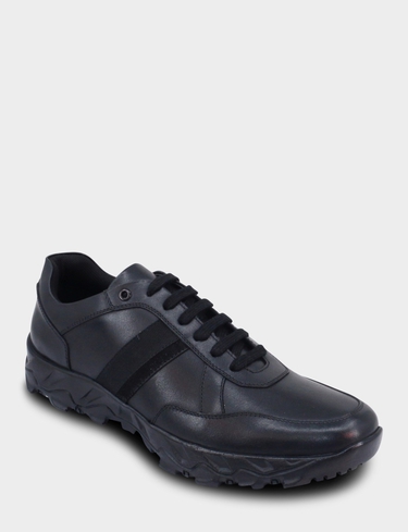 Pegasus Leather Wide Fit Trainer Style Walking Shoe