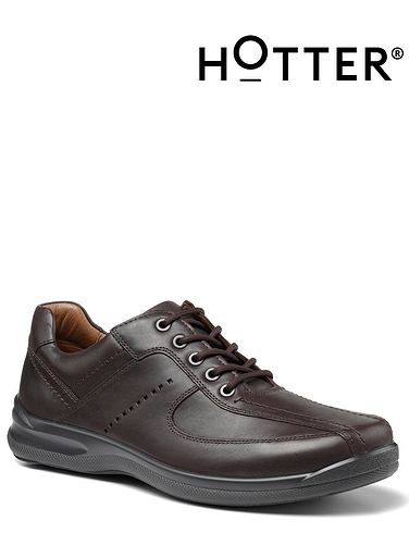 Hotter Lance Dual Wide Fit Leather Lace Shoe