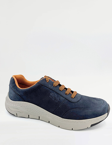 Catesby Standard Fit Leather Casual Lace Trainer Graham