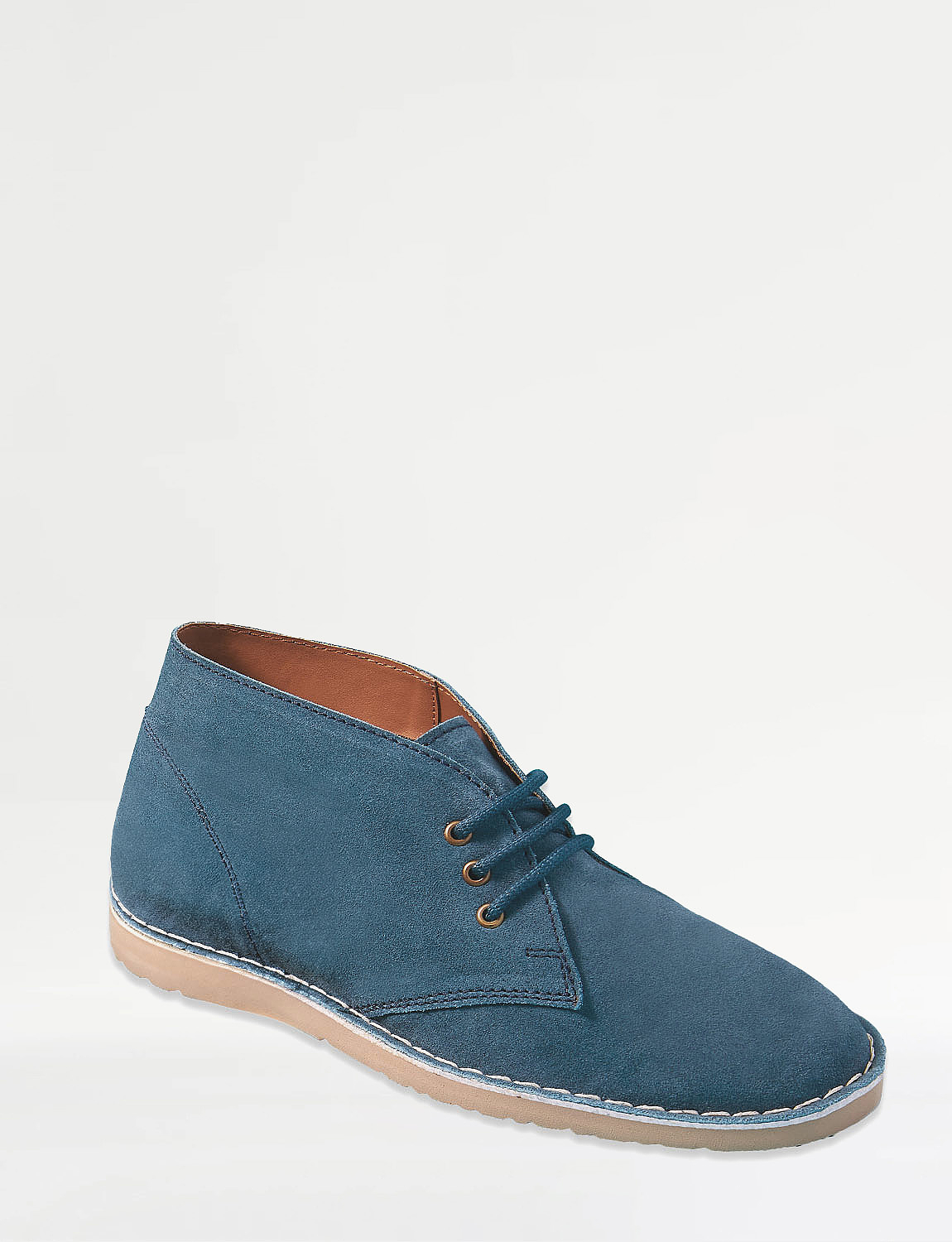 blue suede desert boots