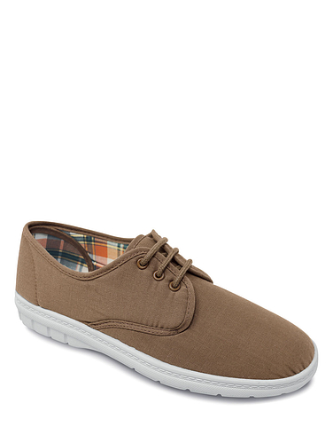 Mens Canvas Lace Up Standard Fit Shoe