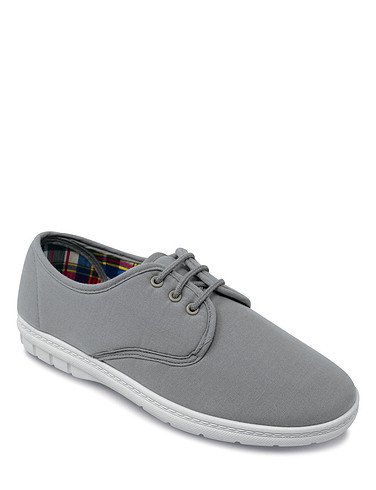 Mens Canvas Lace Up Standard Fit Shoe