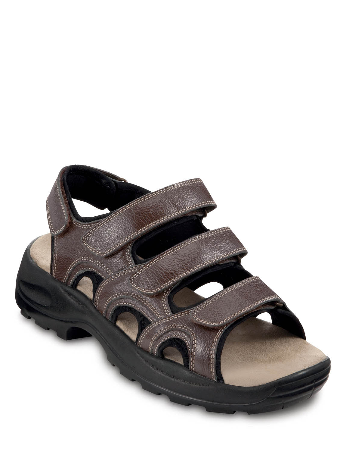 mens wide leather slippers