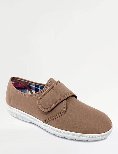 Wide Fit Touch Fasten Canvas Shoes