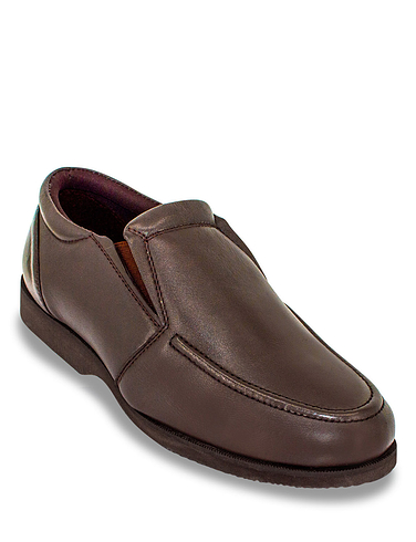 The Fitting Room Leather Wide Fit Slip On Shoe