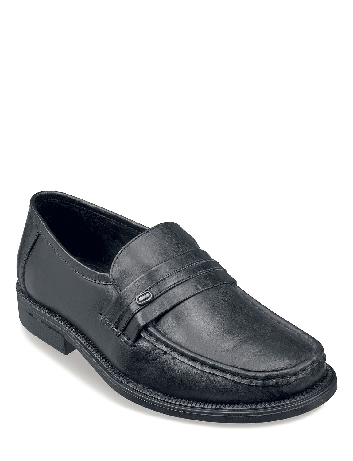 Leather Wide Fit Slip On Moccasin Shoe | Chums