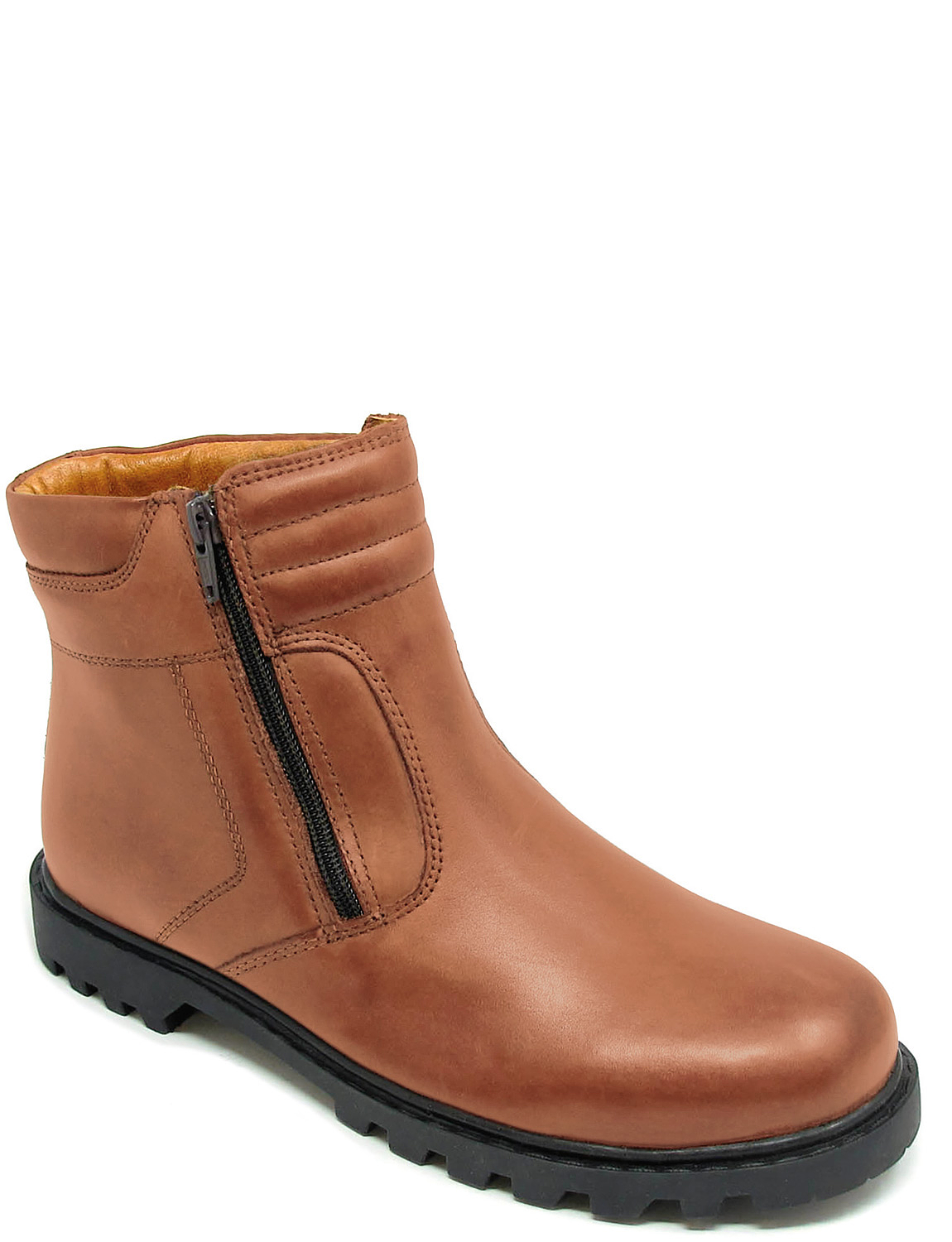 Mens Leather Sherpa Lined Twin Zip Boot Chums