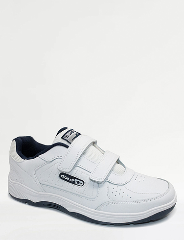 Gola Wide Fit Leather Touch Fasten Trainer