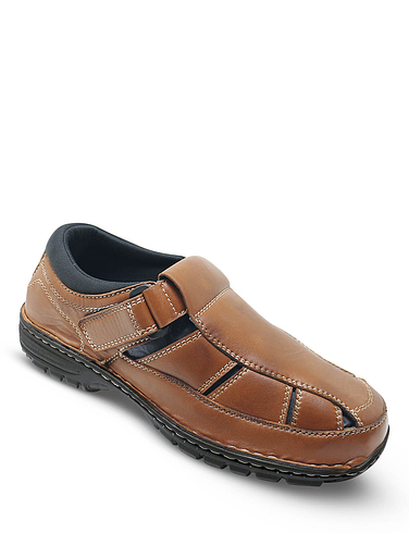 The Fitting Room Leather Wide Fit Sandal Shoe