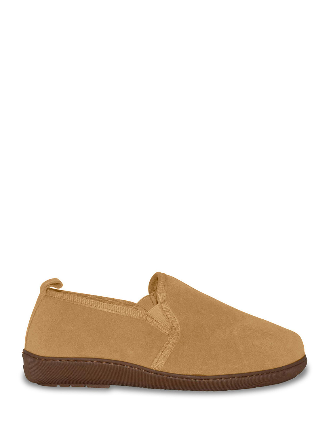 Hush Puppies Suede Slipper With Outdoor Sole And Memory Foam Chums