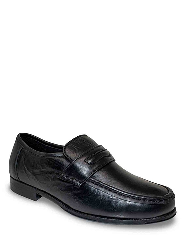 The Fitting Room Leather Wide Fit Slip On Moccasin