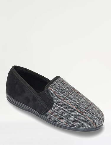 mens wide fit slippers