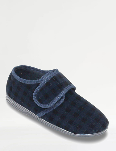 Mens Touch Fasten Wide Fit Slipper - Zak