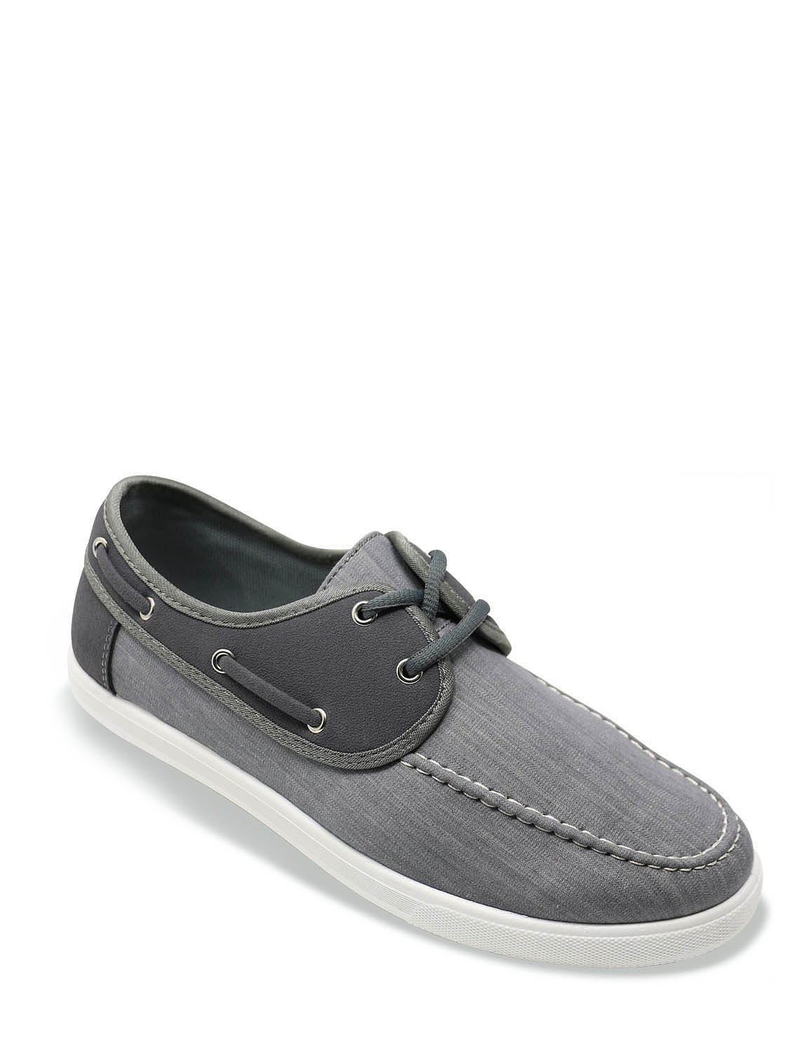 Dr Keller Mens Wide Fit Canvas Lace Boat Shoe | Chums