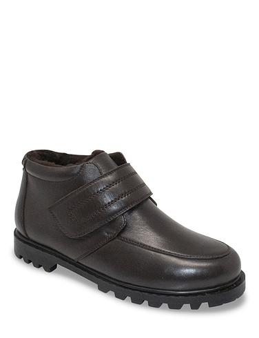 Leather Thermal Lined Touch Fasten Boot Standard Fit