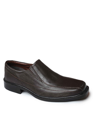 Catesby Mens Leather Wide Fit Slip On Shoe