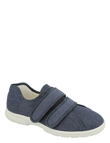 DB Harris Touch Fasten Extra Wide Ee-4E Canvas Shoes