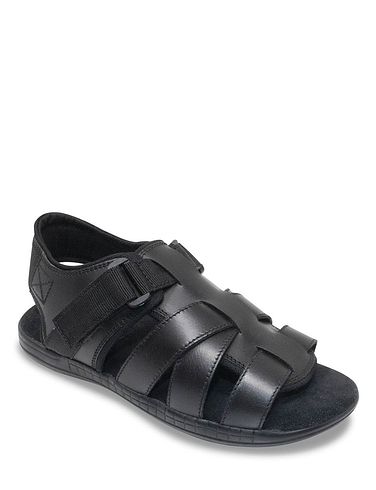 The Fitting Room Leather Wide Fit Sandal